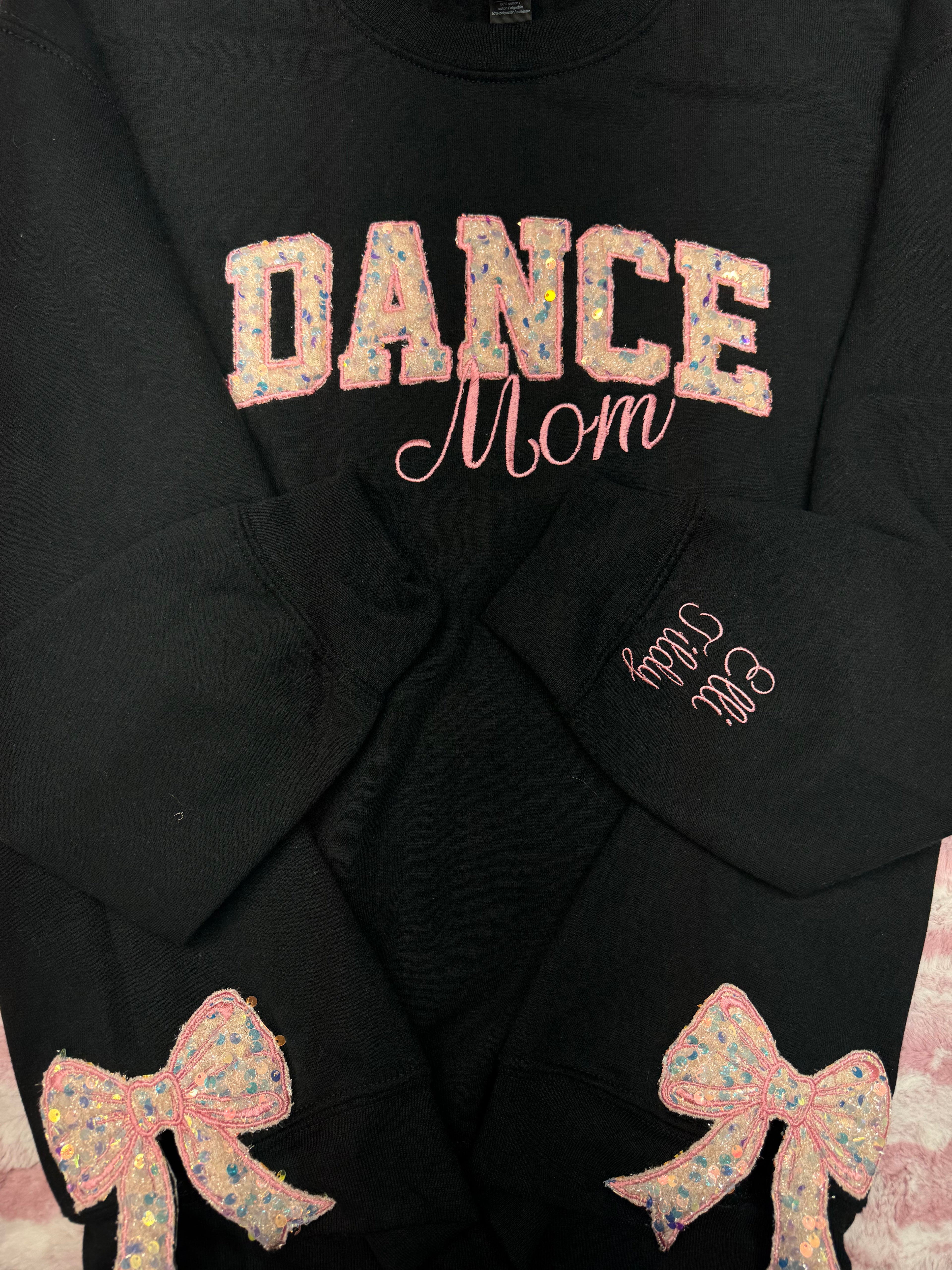 Dance Mom Sequin Appliqué Crewneck Sweatshirt 💖